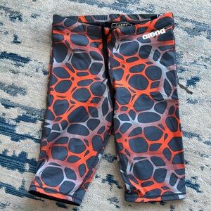 ARENA MEN NAVY/FLUO GREEN POWERSKIN ST LIMITED EDITION JAMME SIZE 30